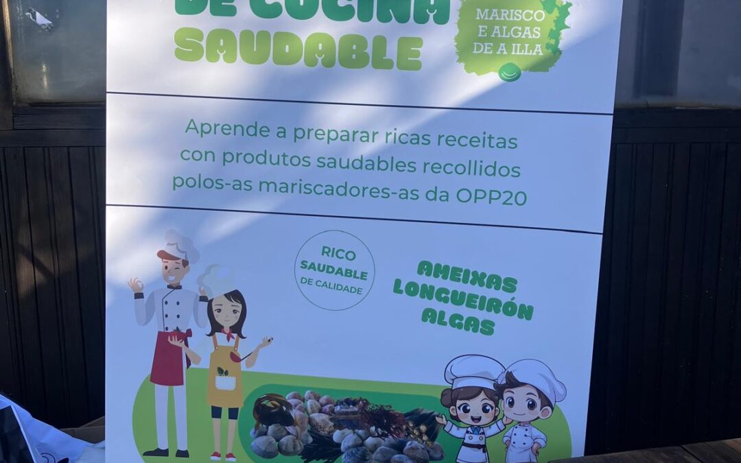 A OPP20 impulsa talleres infantís de cociña saudable con marisco e algas para 190 escolares da A Illa